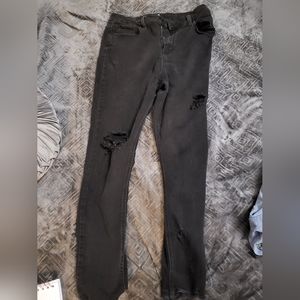 Black ripped jeans